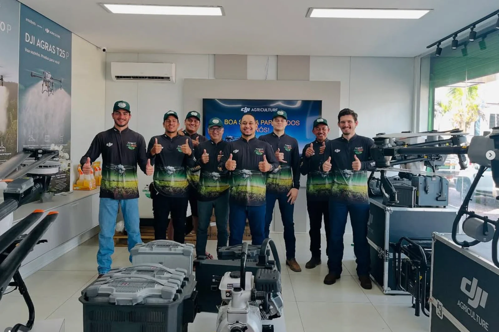 Agricultural drone operation in Brazil.