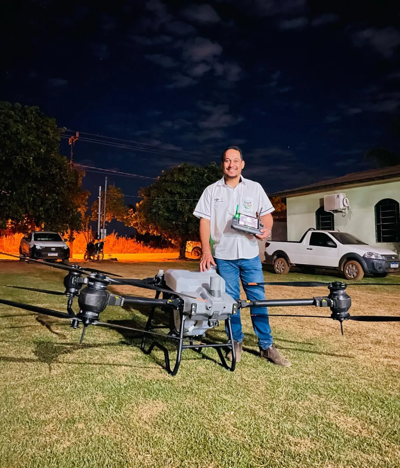 Agricultural drone operation in Brazil.