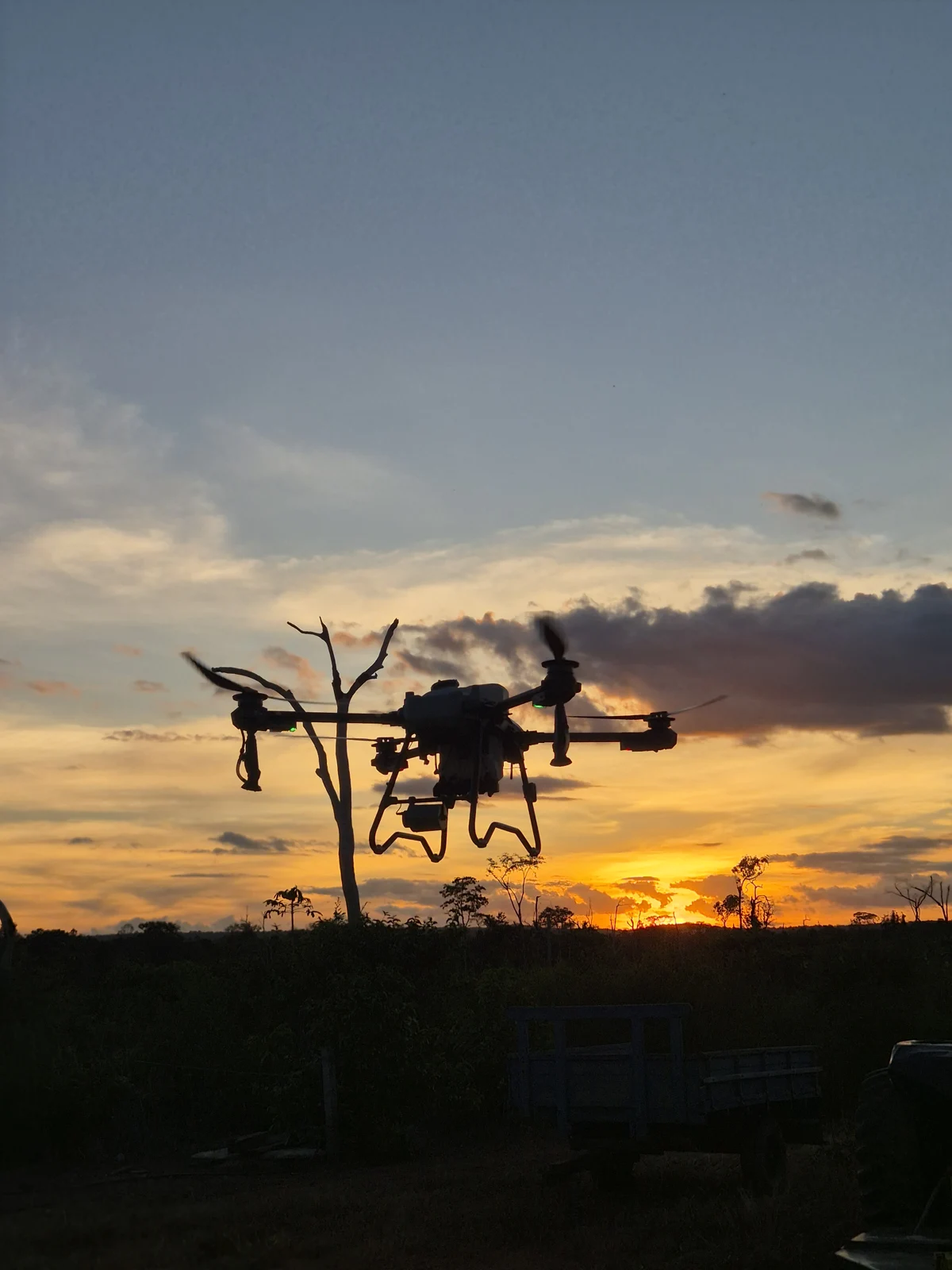 Agricultural drone operation in Brazil.